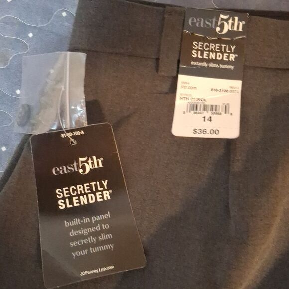 East 5th Charcoal Slender Dress Pants size 14 NWT - Picture 2 of 8